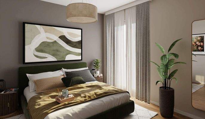 Ein komfortables Schlafzimmer