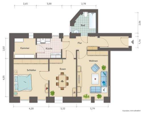 Grundriss visualisiert