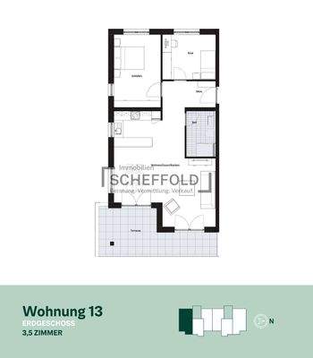 Grundriss Wohnung Nr. 13