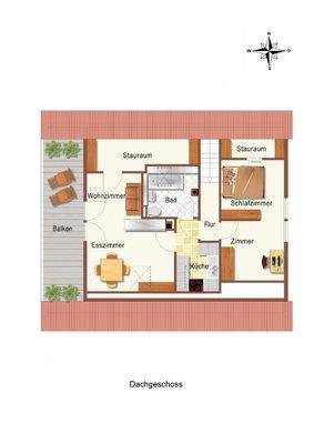 Grundrissplan DG-technisch bearbeitet