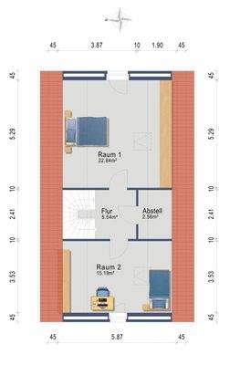 Dachgeschoss (Darstellung und Maßangaben sind ohne Gewähr)