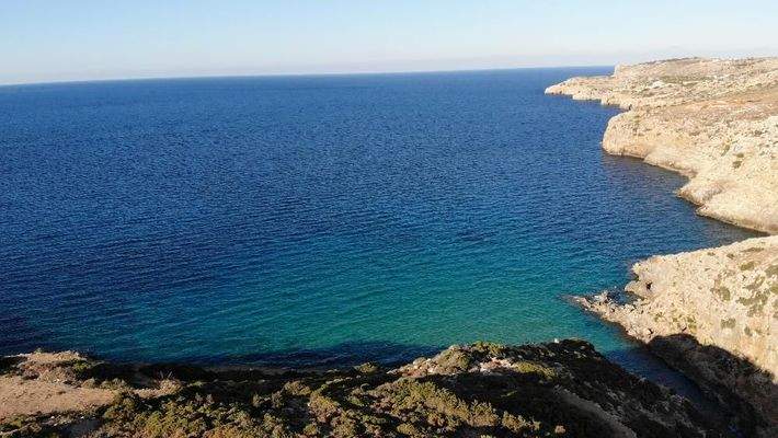 Kreta, Plaka: Erstklassiges Strandgrundstück mit Panoramablick zu verkaufen