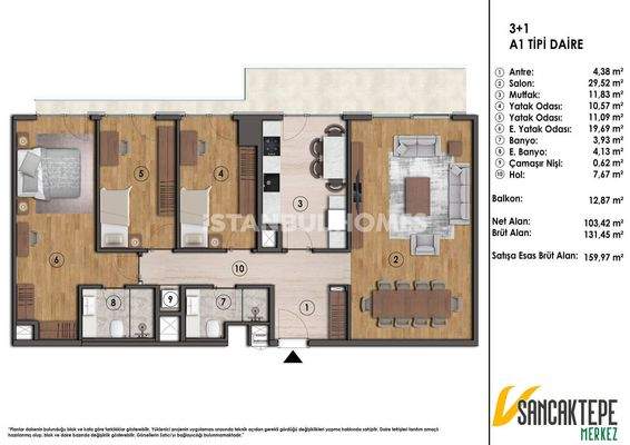 Luxurious Sancaktepe Apartment with Sports, Views & Concierge