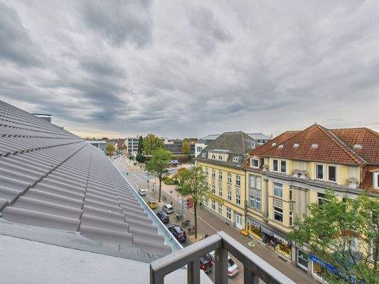 Aussicht vom Balkon mit Blick Richtung Großflecken