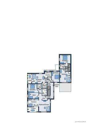 Grundrissskizze 1.OG Rückgebäude