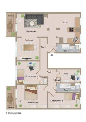 Grundriss 2. Obergeschoss