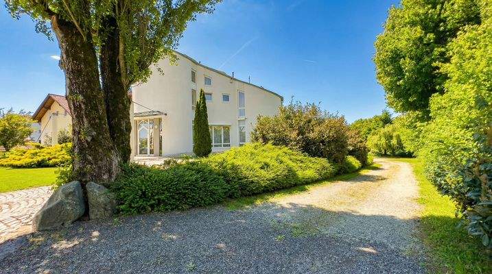 Nordseite - Zufahrt zum Carport und zum Garten