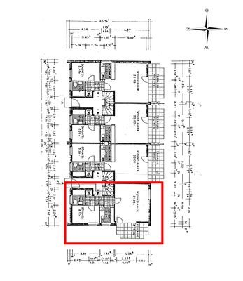 Grundriss der Wohnung im Erdgeschoss