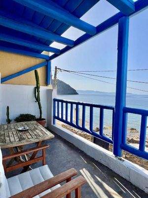 Kreta, Mochlos: Charmantes zweistöckiges Haus am Meer in Mochlos