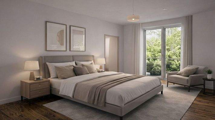 Schlafzimmer KI-Visualsierung