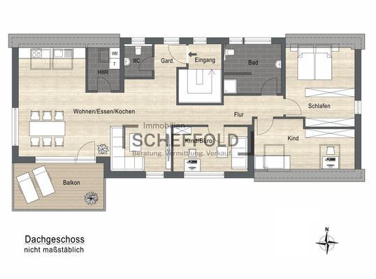 Grundriss DG Wohnung 3 V2