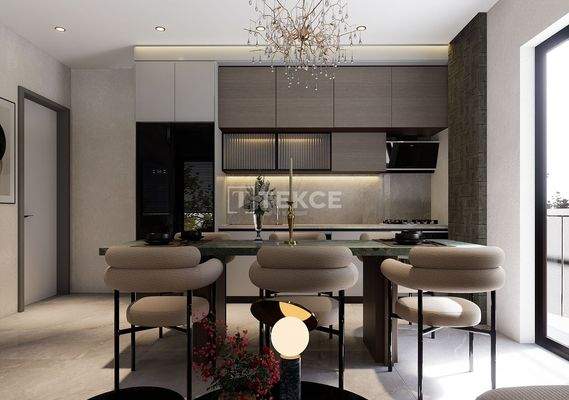 Apartments in a Complex 450 Meters from the Sea in Alanya Center