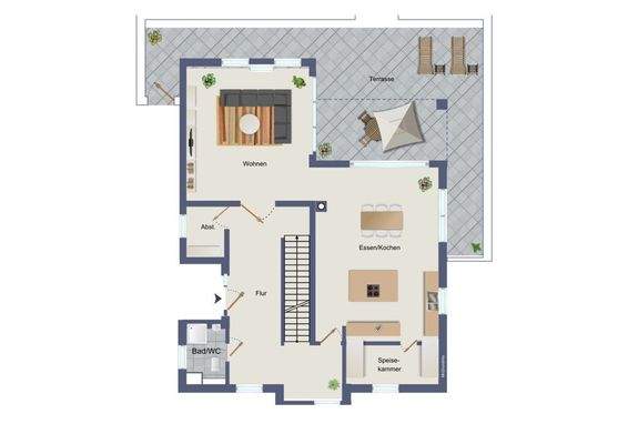 Erdgeschoss (kein Maßstab)