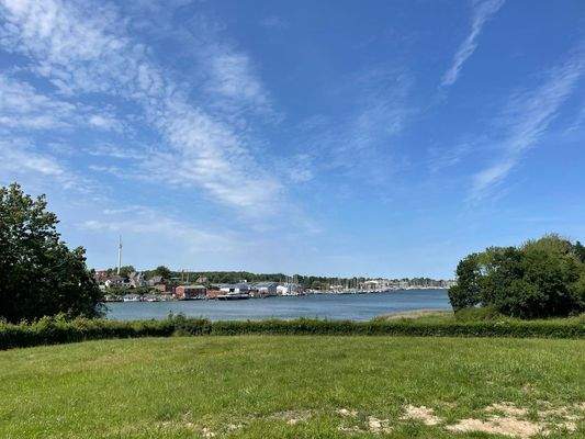 Blick von dem Grundstück Richtung Schlei 