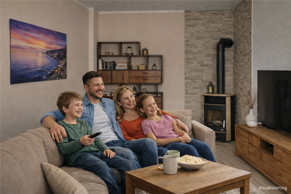 Visualisierung EG Familie im Wohnzimmer