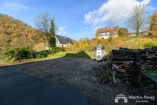 Blick aufs Baugrundstück