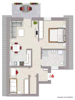 Grundriss-Skizze Wohnung
