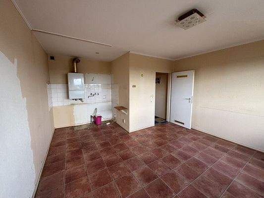 Wohnzimmer mit Küche