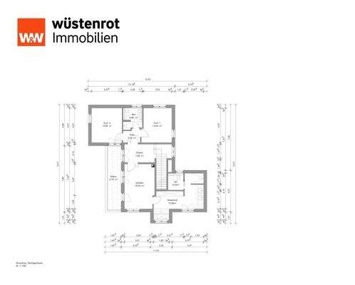 Vorliegende Planung Grundriss Dachgeschoss