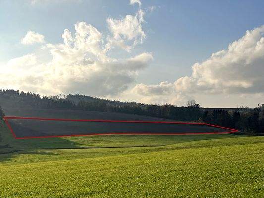 ca. eingezeichnet Ackerfläche