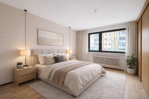 Schlafzimmer Digitales Staging (KI)