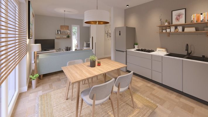 Ansicht Esszimmer/Küche