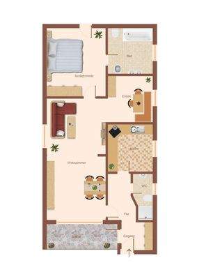 Skizze Obergeschoss Anbau