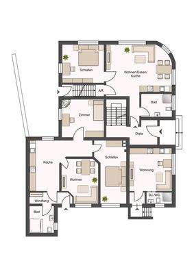Mehrfamilienhaus -Erdgeschoss
