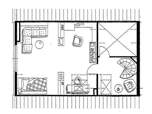 Grundriss-Skizze Dachgeschoss