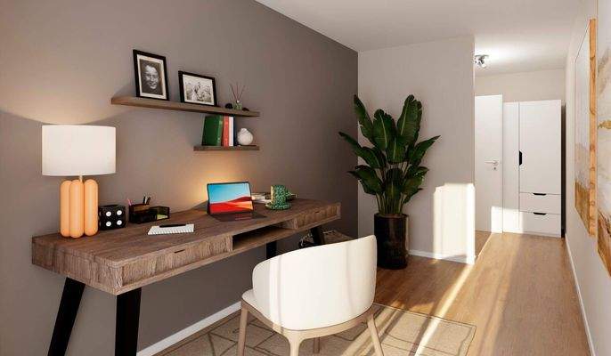 Praktisches Arbeitszimmer