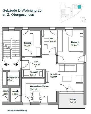 Grundriss Wohnung 25
