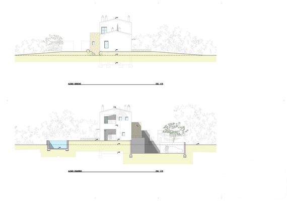 Alzado derecho y izquierdo