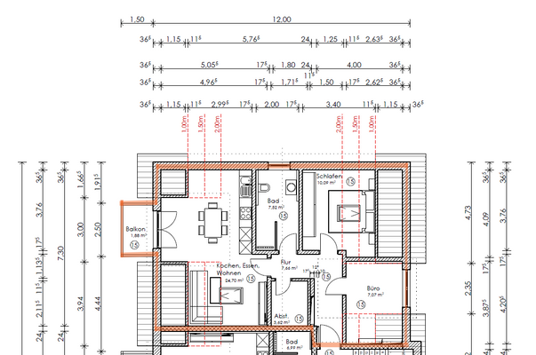 Grundriss Wohnung Nr. 15