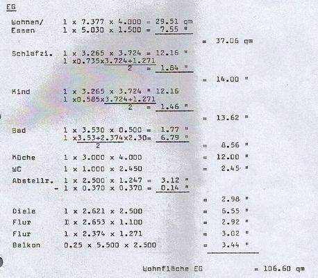 Wohnfläche Wohnung Erdgeschoss