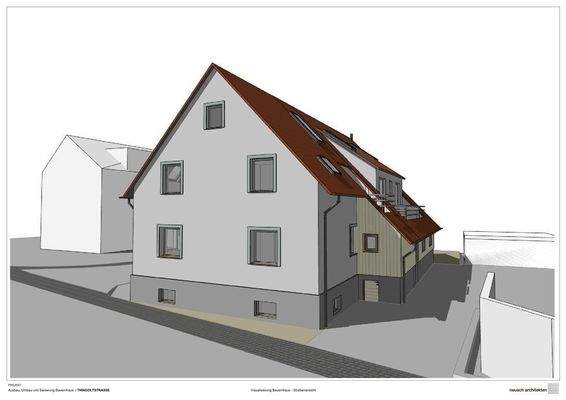 Visualisierung Rückansicht nach Sanierung