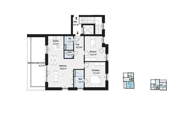 Grundriss Wohnung 16