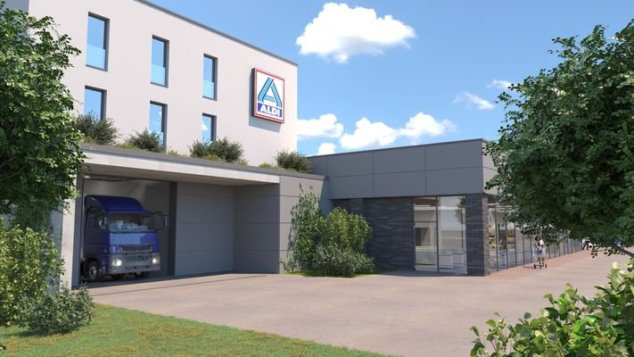 Aldi im Erdgeschoss