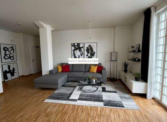 Wohnzimmer mit Küchenbereich - (KI generiert)