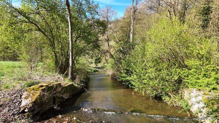 Fluss Erft am Campingplatz