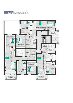 Übersicht 2. Obergeschoss