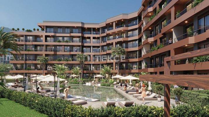 Apartments in Gated Community with Pool in Altıntaş, Antalya