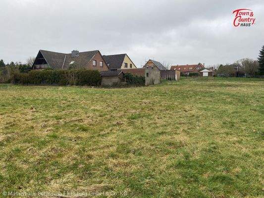 Blick auf das Baugebiet