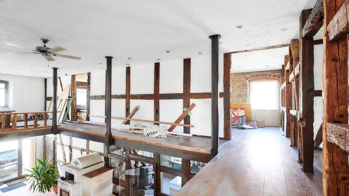 Die offene Galerie mit Sicht auf das EG