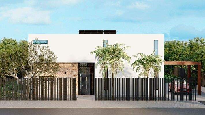 Neugebaute Designervilla mit Pool zum Verkauf in Sa Rapita, Mallorca