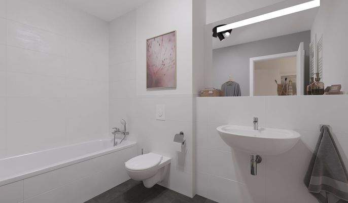 Das Bad der Eigentumswohnung