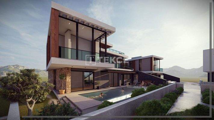 Sea View Houses with Pools in Alsancak North Cyprus