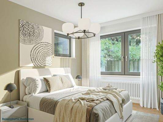 Schlafzimmer - beispielhafte Illustration
