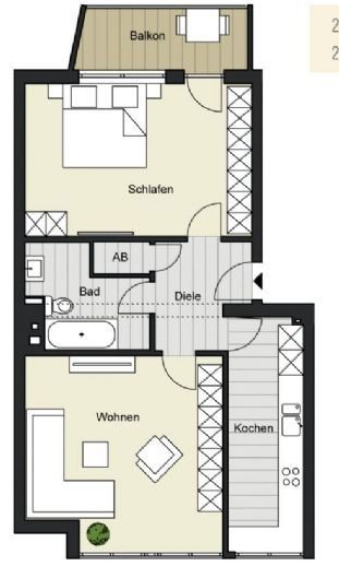 2-Zimmer-Wohnung in der Merheimer Straße 86-88 zu verkaufen! WE 7