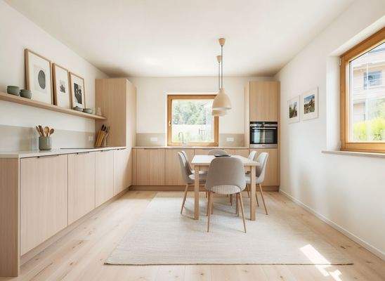 Einbauküche mit Essplatz im EG