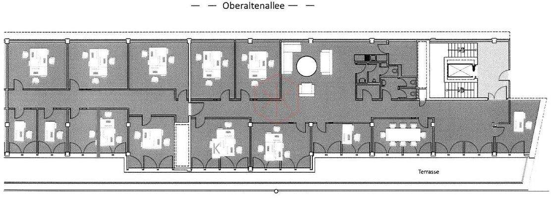 6. Obergeschoss mit ca. 445 m², zzgl ca. 76 m² Terrasse 